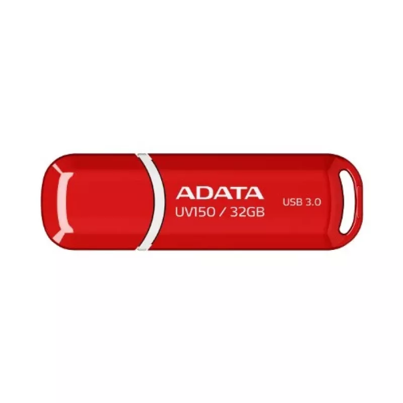 USB flash disk ADATA DashDrive UV150 32 GB, USB Type-A 3.2 Gen 1, červený, s krytkou