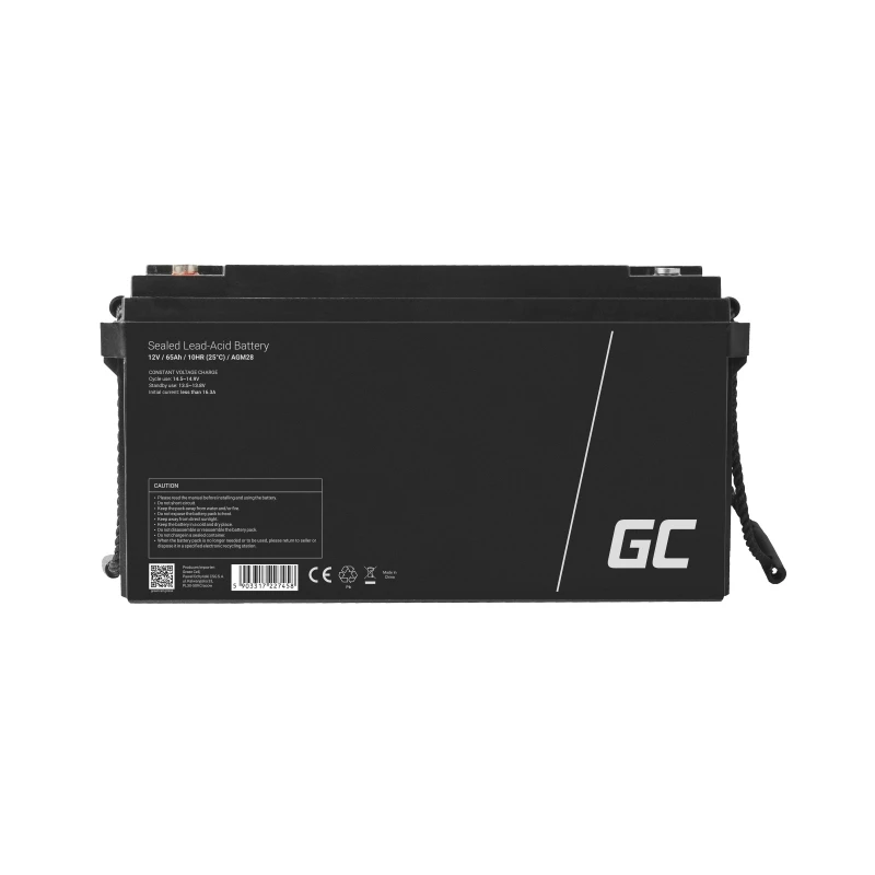 Batéria Green Cell AGM28 priemyselná nabíjateľná olovená (VRLA) 12 V 65000 mAh, 1 kus, 20 kg