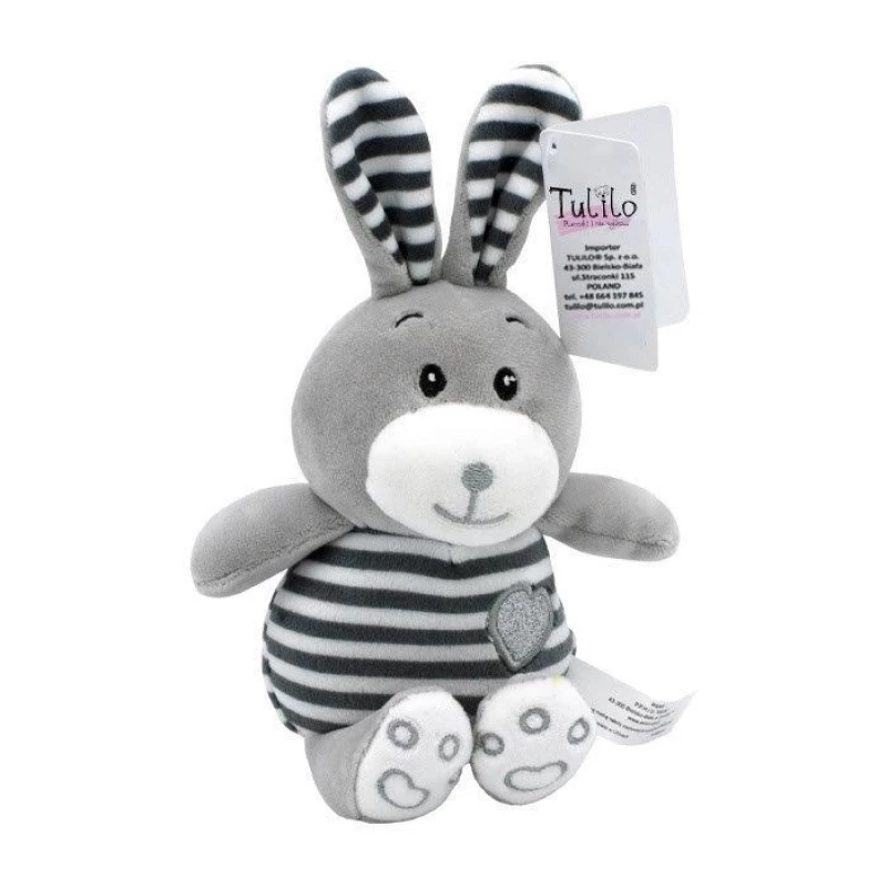 Plyšová hračka TULILO Striped Cuddles zajac 26 cm plyšová hračka zajac