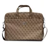 Taška na notebook GUESS GUCB15P4TW 16 palcov hnedá Saffiano s 4G trojuholníkovým logom