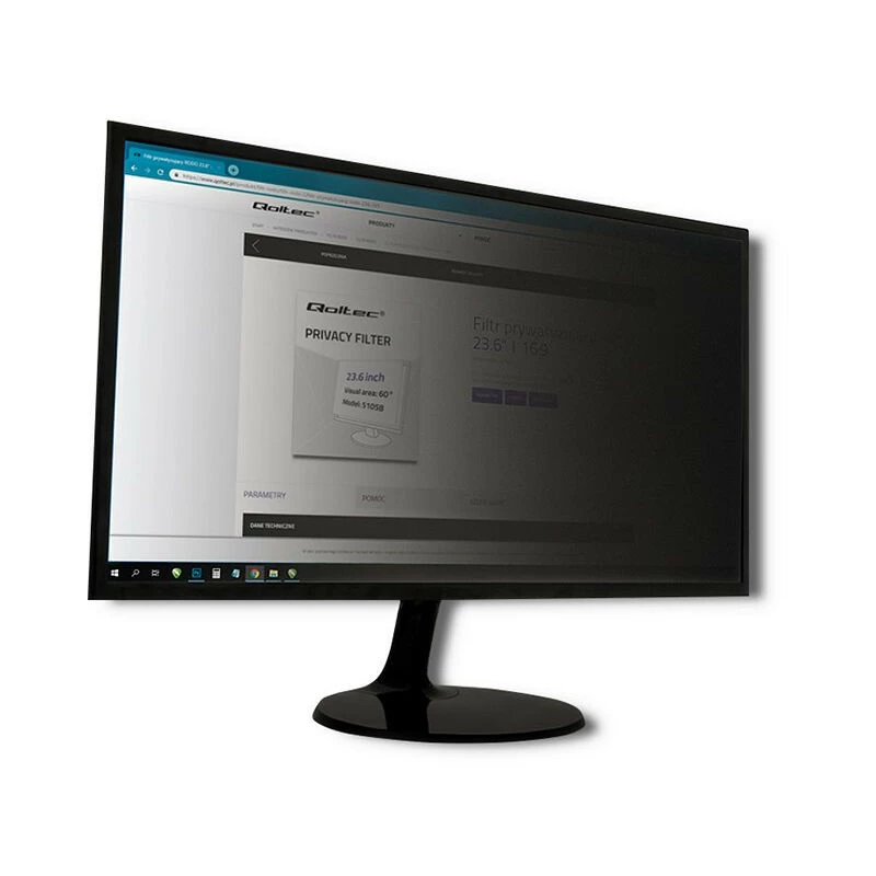Qoltec GDPR Privacy Filter 23 | 16:9 | Eye Care | Panoramic