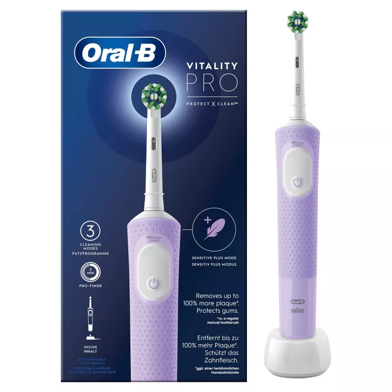 Oral-B Vitality Pro elektrická zubná kefka fialová 1 kefka