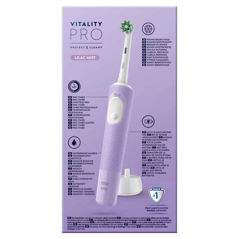 Oral-B Vitality Pro elektrická zubná kefka fialová 1 kefka