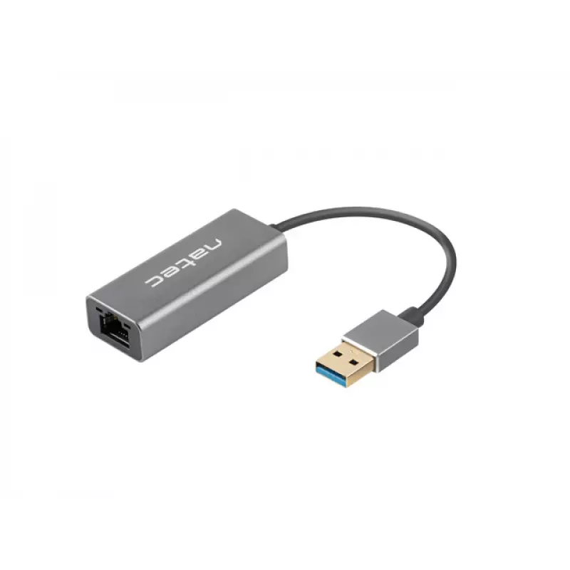 Natec Cricket NNC-1924 ethernetový adaptér USB 3.0 Type-A na RJ45, 1000 Mbit/s, kábel 15 cm, čierny