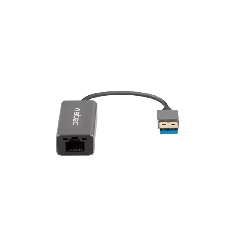 Natec Cricket NNC-1924 ethernetový adaptér USB 3.0 Type-A na RJ45, 1000 Mbit/s, kábel 15 cm, čierny