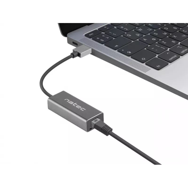 Natec Cricket NNC-1924 ethernetový adaptér USB 3.0 Type-A na RJ45, 1000 Mbit/s, kábel 15 cm, čierny