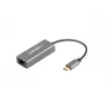 Natec Cricket NNC-1925 ethernetový adaptér USB-C 3.1 Gen 1 na RJ45, 1000 Mbit/s, kábel 15 cm, hliník, sivý