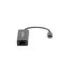 Natec Cricket NNC-1925 ethernetový adaptér USB-C 3.1 Gen 1 na RJ45, 1000 Mbit/s, kábel 15 cm, hliník, sivý