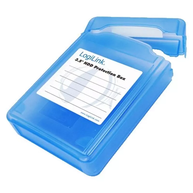 Logilink 3.5 ochranný box na HDD pre 1 HDD - ochranné puzdro na pevný disk - modrý (UA0133)