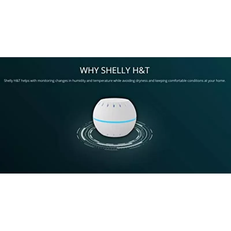 Senzor teploty a vlhkosti Shelly H&T Wi-Fi, napájaný batériou, čierny