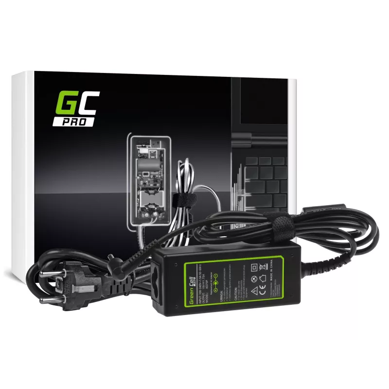 Napájací zdroj Green Cell AD70P pre ASUS notebooky, 33W, 19V 1,75A, interiérový, čierny
