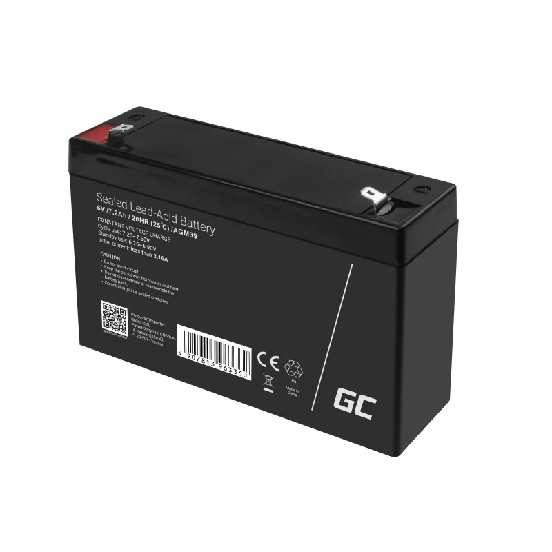 Green Cell AGM39 priemyselná batéria 7200 mAh 6 V