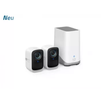 Eufy Security S300 EufyCam 3C sada 2 kamier bezpečnostná kamera vonkajšia bezdrôtová, 4K kamera, rozšíriteľné lokálne úložisko až do 16 TB, AI rozpoznávanie tvárí