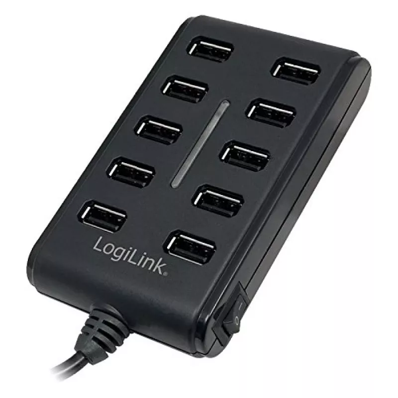Logilink UA0125 USB hub 10-portový USB2.0 s napájacím zdrojom 3.5A, | Logilink