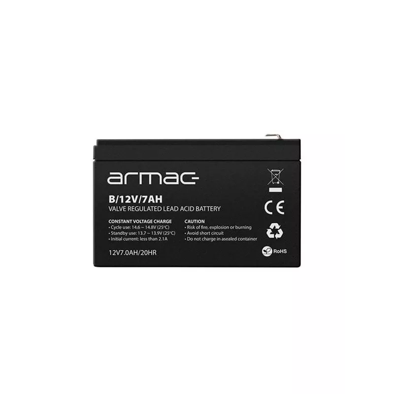 Batéria do UPS ARMAC B/12V/7AH — olovená AGM 12V 7Ah, 110A max. vybíjací prúd, ABS puzdro