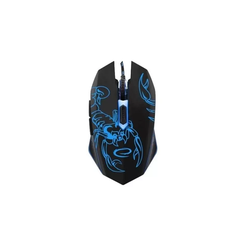 Esperanza MX203 SCORPIO - myš - USB - modrá - myš - optická - 6 tlačidiel - čierna