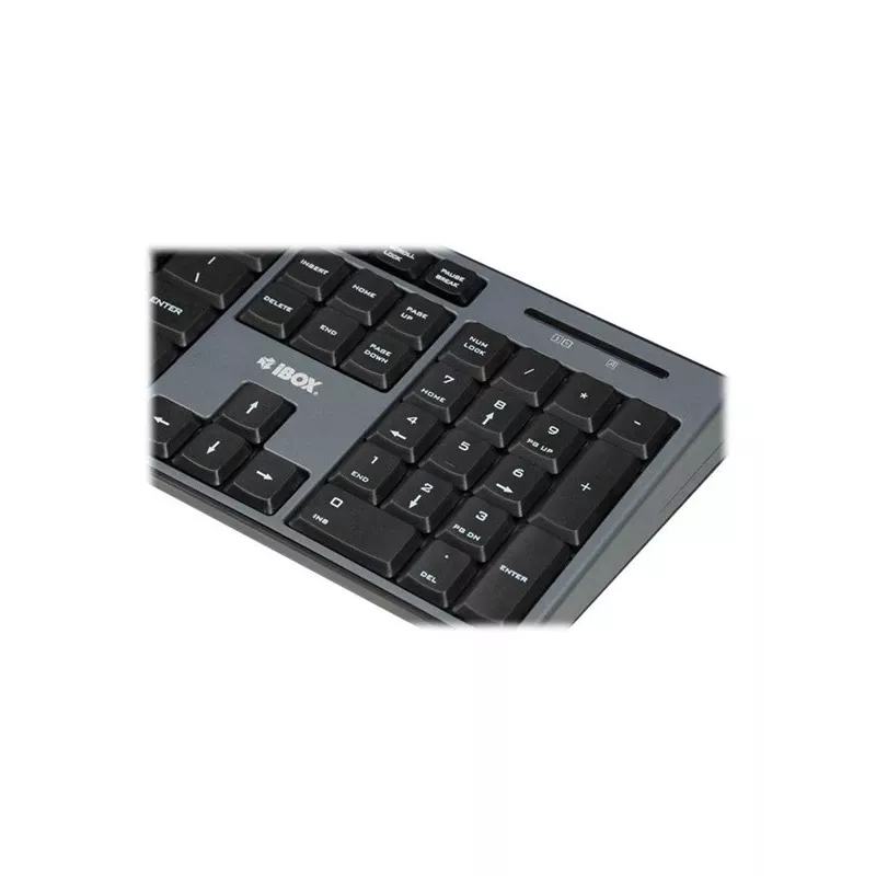 IBOX Desktop Kit Pro bezdrôtová súprava klávesnice a myši, QWERTY Full-Size 104 klávesov, 2,4 GHz, 1200 DPI, čierna