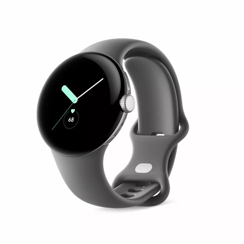 Google Pixel Watch – leštené striebro – smartwatch s remienkom