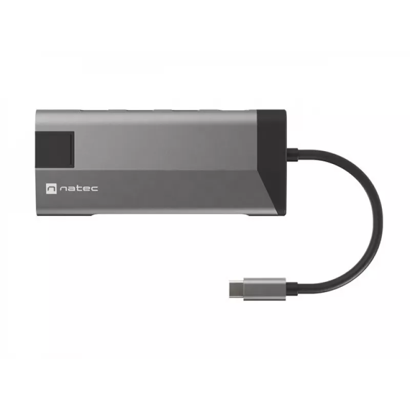 NATEC Fowler Plus USB Type-C čierna sivá MicroSD SD hub