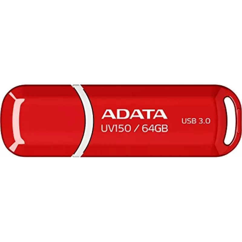 USB kľúč ADATA DashDrive UV150 64 GB, USB Type-A 3.2 Gen 1, Červená, s krytkou
