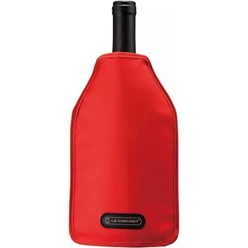Le Creuset chladiaca manžeta na vínové fľaše - červená