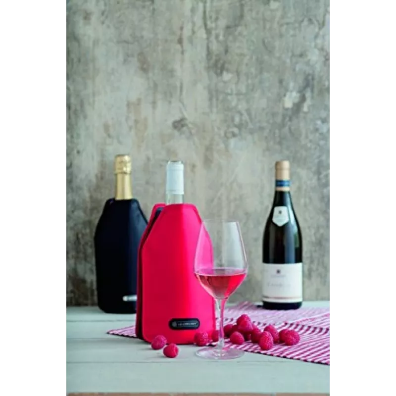 Le Creuset chladiaca manžeta na vínové fľaše - červená