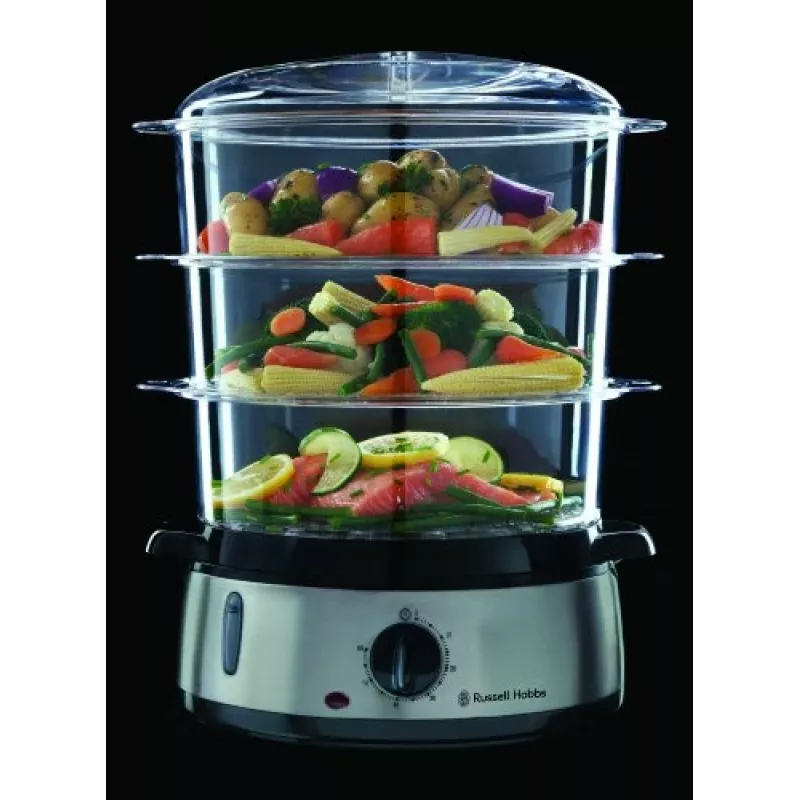 Parák Russell Hobbs 19270-56, 3 košíky, 9 l celkom, 800 W, nehrdzavejúca oceľ