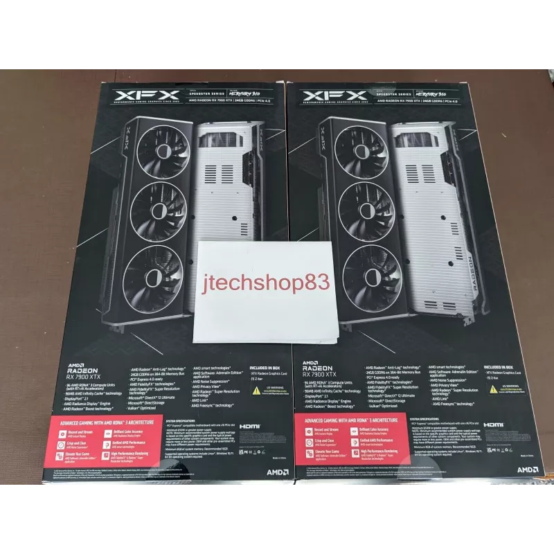 Grafická karta XFX Radeon RX 7900 XTX 24 GB GDDR6, PCIe 4.0, 384-Bit, 355 W, 3x ventilátor