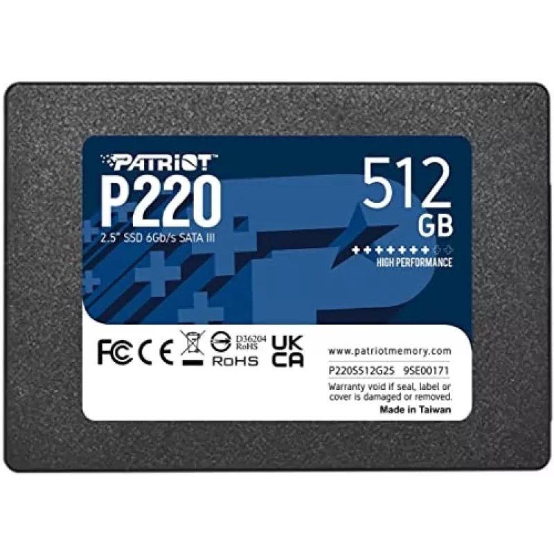 Patriot Memory P220 SSD disk 512 GB, 2,5″, SATA III (P220S512G25)