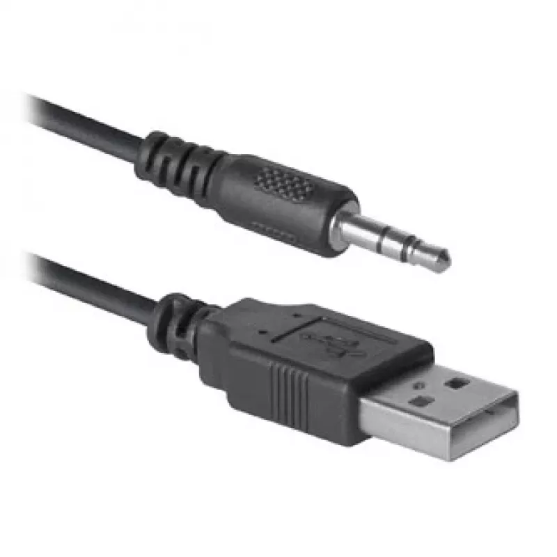 DEFENDER SPK-240 káblové stolové reproduktory, 2.0, 6 W RMS, USB napájanie, 3,5 mm, čierne
