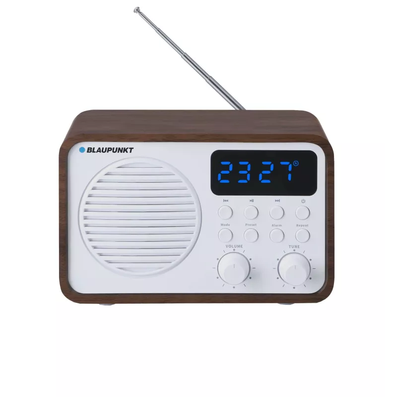 Prenosné rádio s Bluetooth a USB BLAUPUNKT PP7BT, farba: hnedá drevo/biela