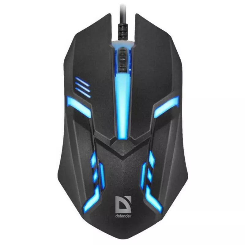 Káblová optická myš DEFENDER CYBER MB-560L — obojručná, 1200 DPI, USB Type-A, 2 tlačidlá, čierna