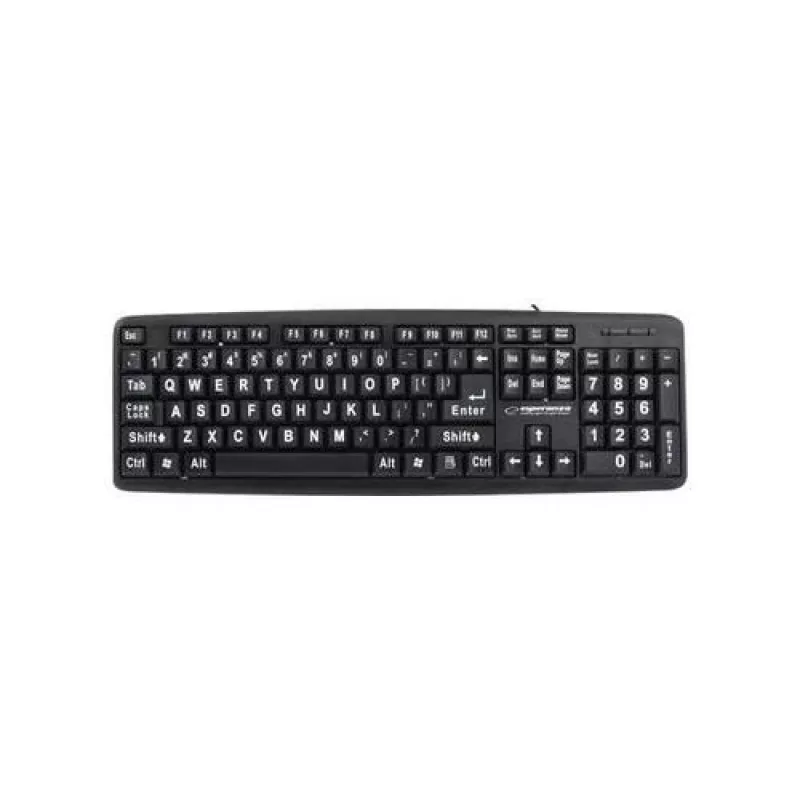 Esperanza EK129 klávesnica USB QWERTY UK angličtina čierna
