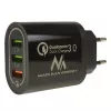USB nástenná nabíjačka MACLEAN MCE479B — 3x USB porty, 18W celkový výkon, kompaktná