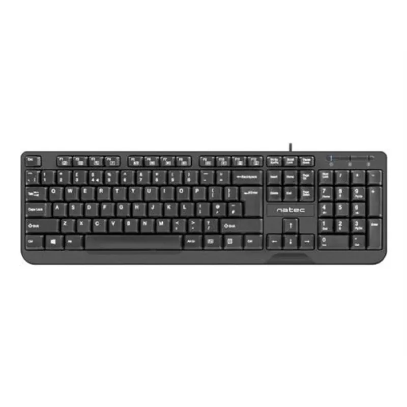 NATEC KLÁVESNICA TROUT SLIM USB, US-LAYOUT, ČIERNA