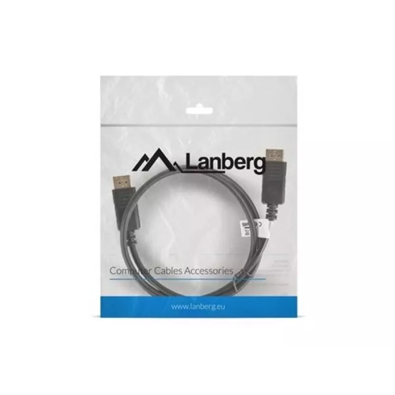 Lanberg DisplayPort kábel 19 Pin V1.2 4K, 1M | CA-DPDP-10CC-0010-BK | DisplayPort na DisplayPort
