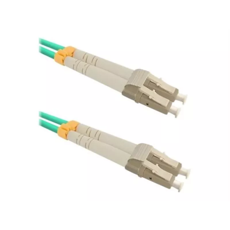 Qoltec - patch kábel - LC/UPC Multimode (M) na LC/UPC Multimode (M) - 1 m - optické vlákno - duplex - 50/125 mikrometrov - OM3 - bez halogénov