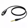 Audio kábel Procab XLR samec na 6,3 mm (1/4 palca) jack samec, stereo, 3 m