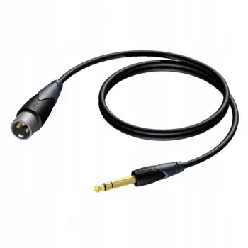 Audio kábel Procab XLR samec na 6,3 mm (1/4 palca) jack samec, stereo, 3 m