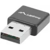 USB WLAN adaptér LANBERG NC-0300-WI, 2x interná anténa 2 dBi, USB 2.0, až 2400 Mbit/s, čierny