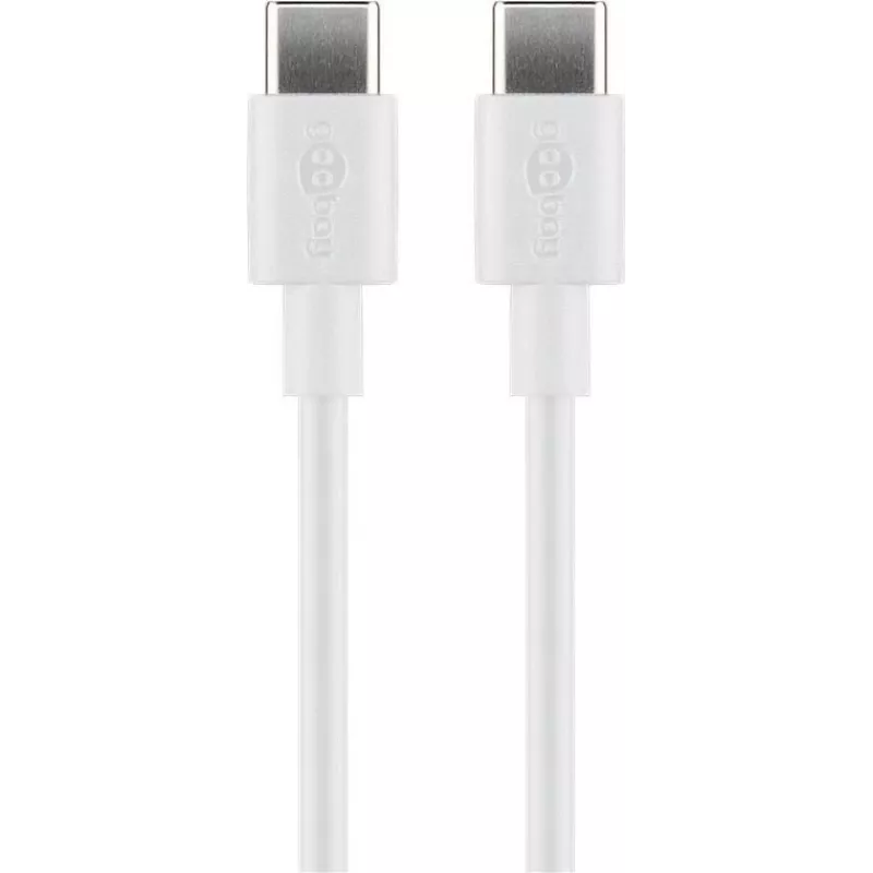 Goobay USB-C nabíjací a synchronizačný kábel, 2 m, biely | Goobay