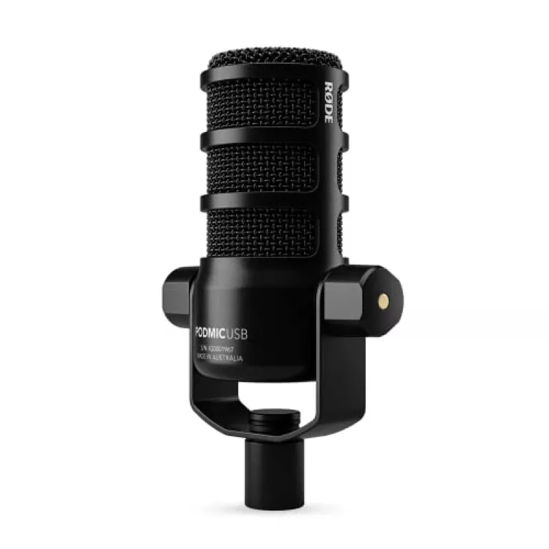 Štúdiový mikrofón RØDE PodMic USB — kardioidný XLR/USB, 24-bit/48 kHz, USB-C, výstup na slúchadlá, otočný regulátor hlasitosti, čierny
