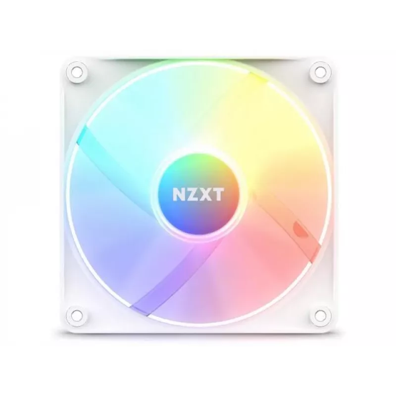 NZXT F120 RGB Core RF-C12SF-W1 120 mm skrinkový ventilátor, 500–1800 RPM, PWM, biely