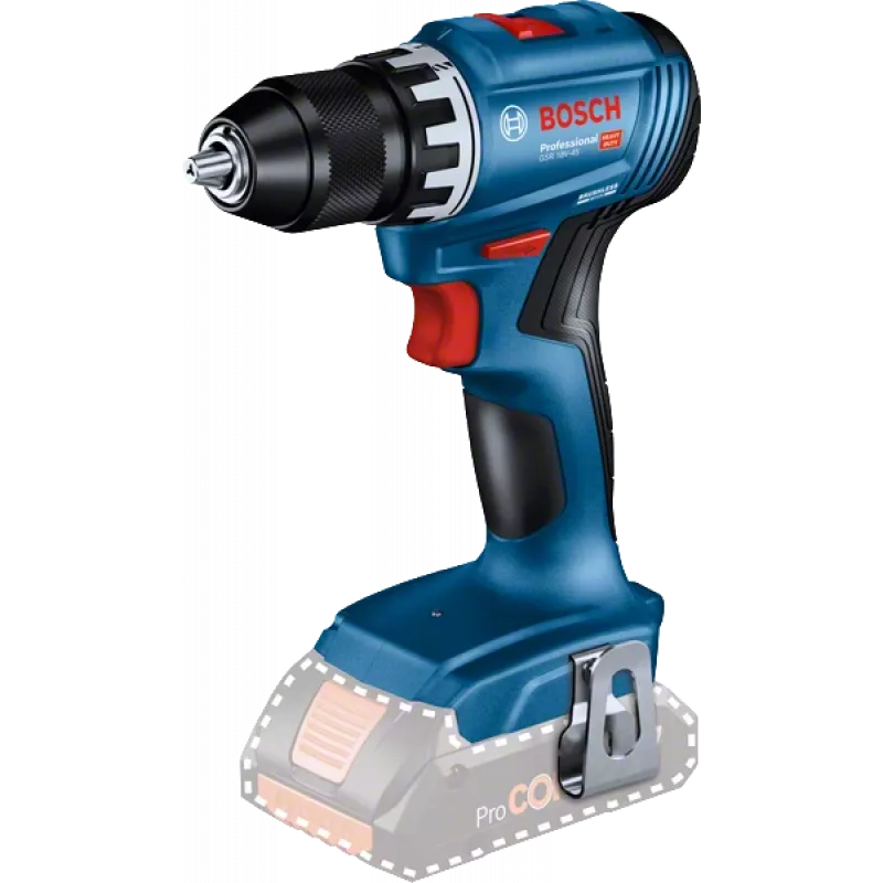 Bosch GSR 18V-45 Professional 500 ot/min bez kľúča 900 g čierna, modrá