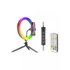 Prstencová lampa RGB 26 cm so statívom