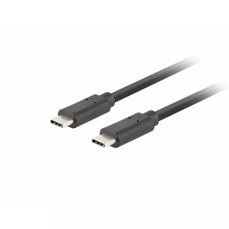 Kábel USB-C na USB-C LANBERG CA-CMCM-32CU-0010-BK — USB 3.2 Gen 2, 1 m, čierny, 100 W nabíjací výkon, 4K video