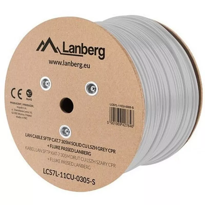 Sieťový kábel Lanberg LCS7L-11CU-0305-S RJ45 Cat7 305 m biely