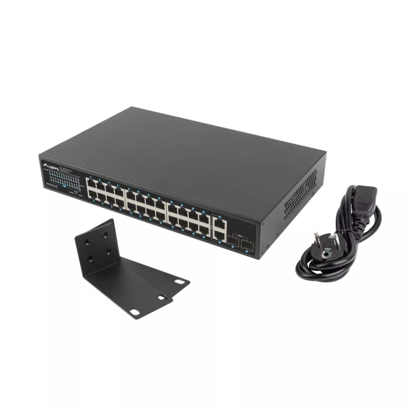 Neřízený switch LANBERG RSGE-24P-2GE-2S-360 s 24 RJ-45 Ethernet portmi
