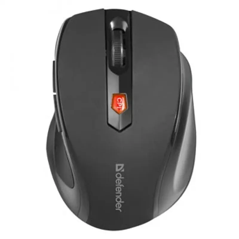 Bezdrôtová RF optická pravoručná myš DEFENDER ULTRA MM-315 — 1600 DPI, 6 tlačidiel, USB prijímač, čierna