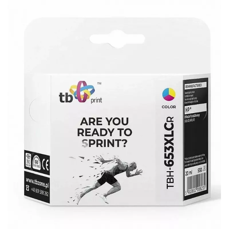 Inkjet pre HP DJ6075 TBH-653XLCR CMY ref.